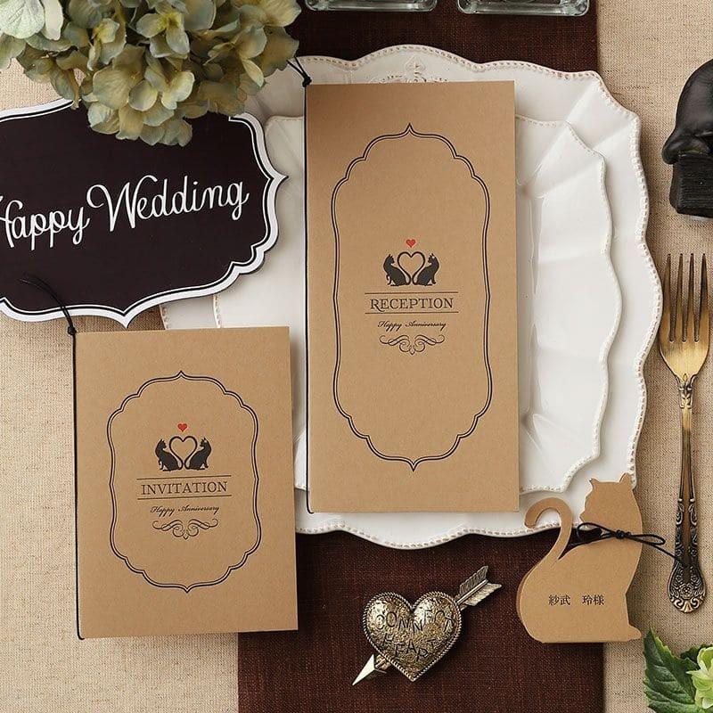 結婚式 招待状 ミネット 猫 手作り キット おしゃれ 安い 用紙 10部1セット Invminette ココサブ 通販 Yahoo ショッピング