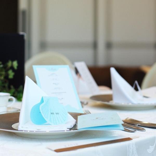 結婚式 メニュー表 サンライズシェル 3色から選べる 手作り キット おしゃれ 安い 可愛い 用紙 |  | 08