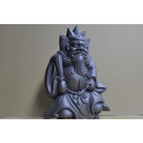 A+B 鬼瓦 鐘馗様 燻し銀瓦 飾り瓦 守神 置物 オブジェ お守り imgrc0087311157.jpg