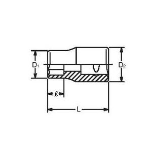 ko-ken(コーケン):1/4sq 6角スタンダードソケット 2400A-9/16 2400A-9 16｜cocoterrace｜02