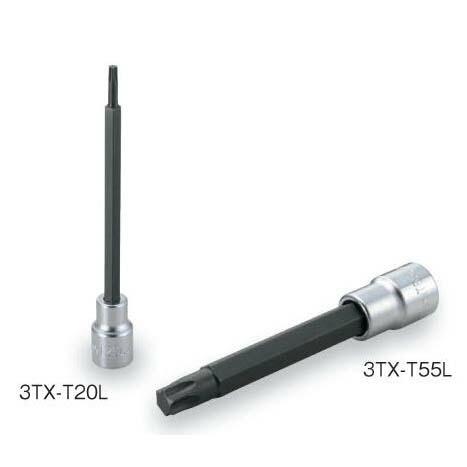 TONE(トネ):ロングトルクスソケット(強力タイプ) 3TX-T20L ●差込角9.5mm(3/8inch) ●T型トルクス ●T20 ●｜cocoterrace