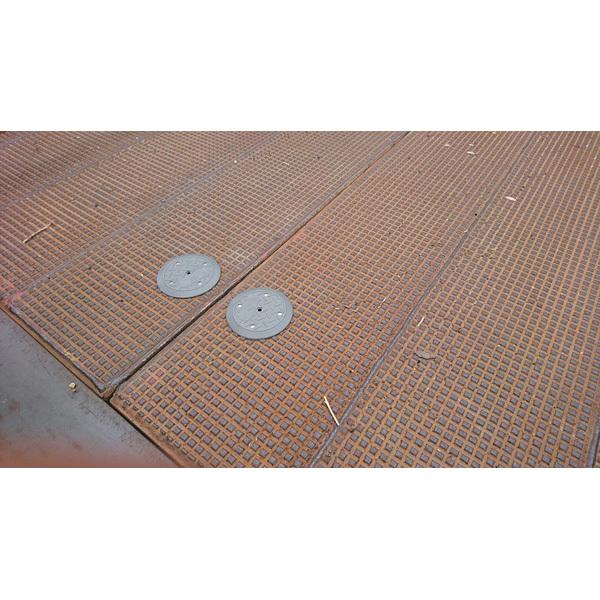 アラオ:覆工板Pキャップ　100個　ＡＲ-1057　危険　覆工板　樹脂　キャップ　防止　フック穴　穴