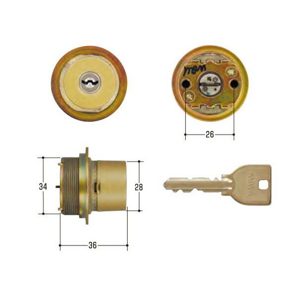 ミズタニ:MIWA取替用シリンダー MCY-465 鍵 交換用