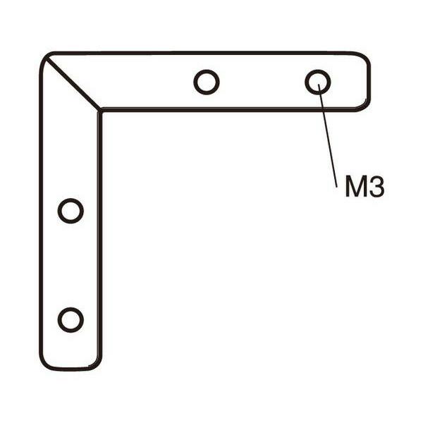福井金属工芸:アルミ額用鉄コーナー金具2t×45×8.2 M3×4 400個入 6333 額縁 壁 インテリア
