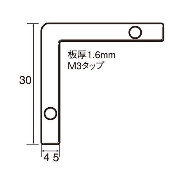 格安の通販 福井金属工芸:アルミ額用鉄角金具30×4.5 1000個入 6276 額縁 壁 インテリア