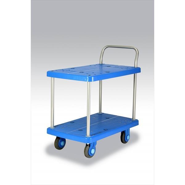 カナツー:静音台車250kg積載2段式ストッパー付き PLA250-T2-DS 静音台車 250kg 2段式 ストッパー付き