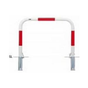 水上:サンバリカー(アーチ)スチール製φ60.5横バー無 差込式鍵付 赤白 FAA-7SK10-800(RW)