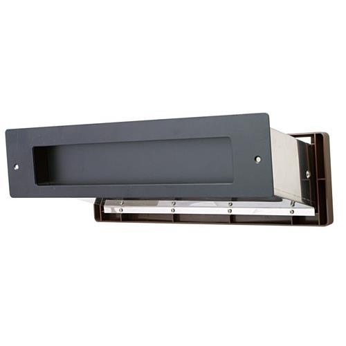 水上:No.3000ポスト 内フタ気密型 大壁用 (壁厚調整範囲141~190mm) 黒 1-5917 ポスト 埋め込み 建築金物 3000ポスト