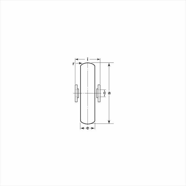 ヨコヅナ:ステンレス重量戸車　ステンレス枠　山R車型　90mm　（1個入り）　(ボルト・ナット付)　ヨコヅナ　JBP-0908　車のみ　重量戸車