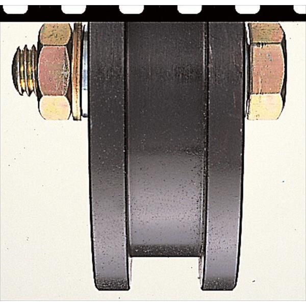 ヨコヅナ:鉄重量戸車 鉄枠 H型 150mm 車のみ(ボルト・ナット付) (1個入り) JHP-1506