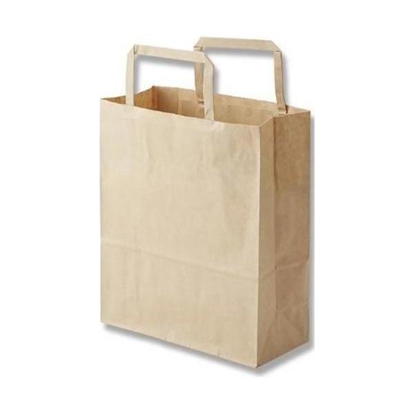 HEIKO(ヘイコー):紙袋 H25チャームバッグ 20-1 (平手) 未晒無地 003275301 手提げ紙袋 手提紙袋 紙袋