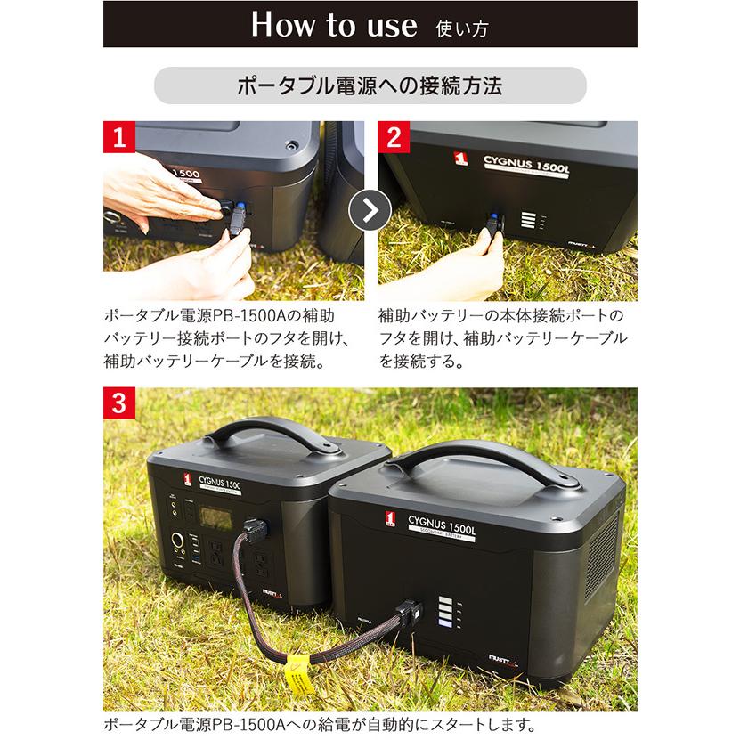 MUSTTOOL(マストツール):ポータブル補助電源 CYGNUS 1500L PB-1500LA ポータブル電源 リン酸鉄 増設バッテリー :ms-01233099:イチネンネット - 通販 - Yahoo!ショッピング MUSTTOOL(マストツール):ポータブル補助電源 CYGNUS 1500L PB-1500LA ポータブル電源 リン酸鉄 増設バッテリー :ms-01233099:イチネンネット - 通販 - Yahoo!ショッピング