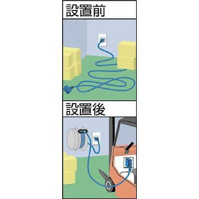 ハタヤ:ＯＫＳ　フォークリフト充電用オートリール　５ｍ　オレンジブック　3073033　FCR-5GS