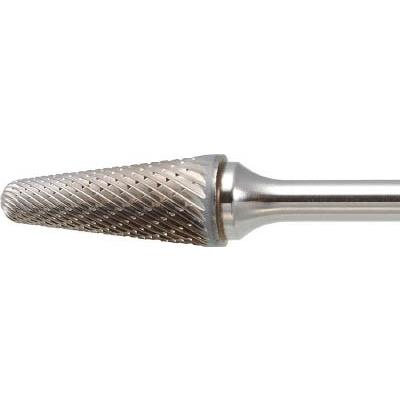 TRUSCO(トラスコ中山):超硬バー テーパー型 Φ12.7X刃長28X軸6 ロング シングル TB7C127SL150 オレンジブック