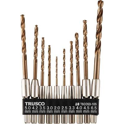 TRUSCO(トラスコ中山):六角軸コバルトドリル 10本組 T6COSD-10S オレンジブック 4792181