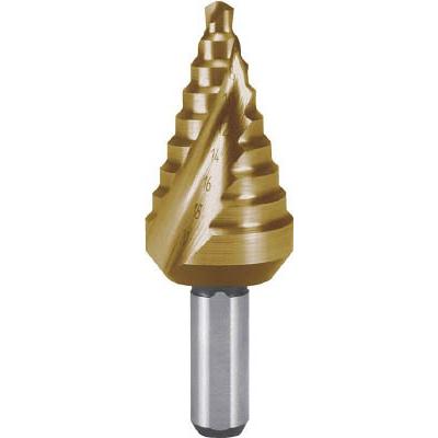 RUKO(ルコ):2枚刃ステップドリル(ストレートシャンクタイプ) 12mm 短尺チタンシャンク径8mm 101-062T  オレンジブック