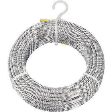 TRUSCO(トラスコ中山):メッキ付ワイヤロープ Φ4mmX200m CWM-4S200 オレンジブック 4890973
