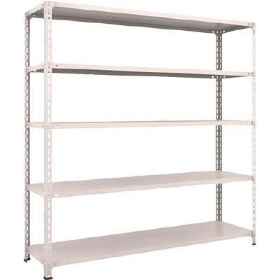 TRUSCO(トラスコ中山):スチールラック軽量棚開放型 W1800XD450XH1800 5段 66X-15 オレンジブック