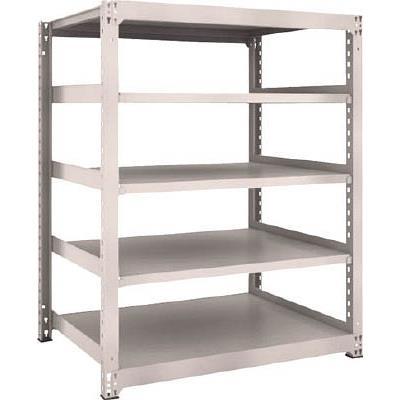TRUSCO(トラスコ中山):M3型中量棚 1200X921XH1500 5段 単体 ネオグレー M3-5495 オレンジブック
