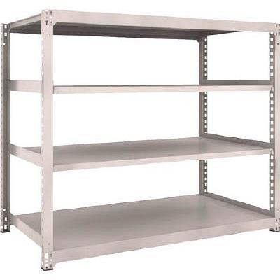 TRUSCO(トラスコ中山):M3型中量棚 1800X921XH1500 4段 単体 ネオグレー M3-5694 オレンジブック