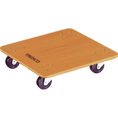 TRUSCO(トラスコ中山):合板平台車プティカルゴ 450X450 ゴム車 PC-4545G オレンジブック 5078750