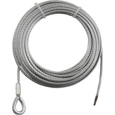 TRUSCO(トラスコ中山):手動ウインチ用SUSワイヤーΦ8×10M用(シンブル入りロック) SUSWWS8-10 オレンジブック 7673442