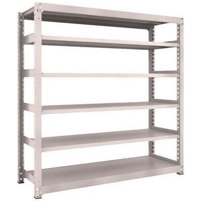 TRUSCO(トラスコ中山):M3型中量棚 1800X721XH1800 6段 単体 ネオグレー M3-6676 オレンジブック