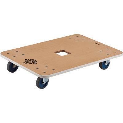 TRUSCO(トラスコ中山):木製平台車 ジュピター 800X550 φ100 300kg JUP-800-300 オレンジブック 8194967