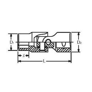 ko-ken(コーケン):1/4sq ユニバーサルソケット 2440M-12 6角 1 4゛(6.35mm) 2440M-12｜cocoterracemore｜02