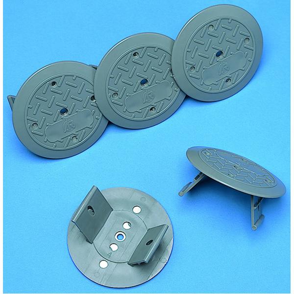 アラオ:覆工板Pキャップ　100個 ＡＲ-1057 覆工板 穴 キャップ フック穴 危険 防止 樹脂