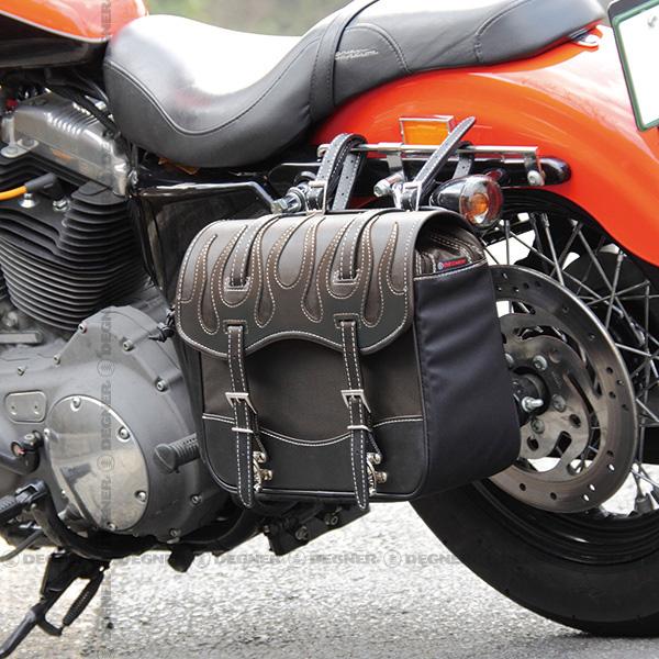(あすつく) DEGNER(デグナー):ナイロンサドルバッグボトルホルダー付き NB-1F BK