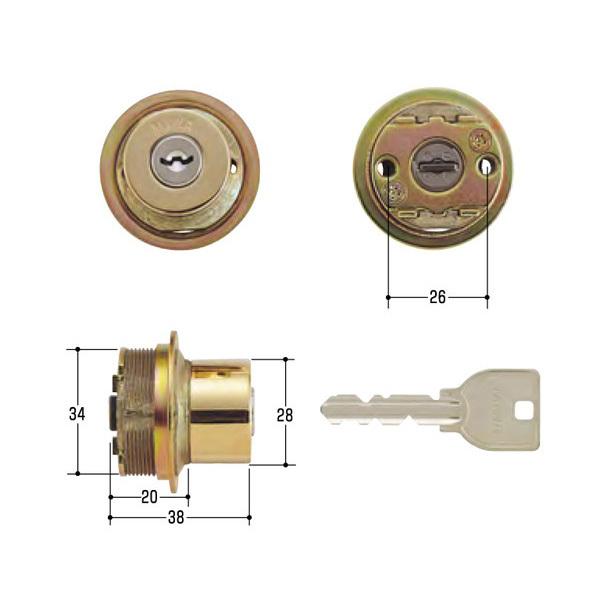 ミズタニ:MIWA取替用シリンダー MCY-129 鍵 交換用