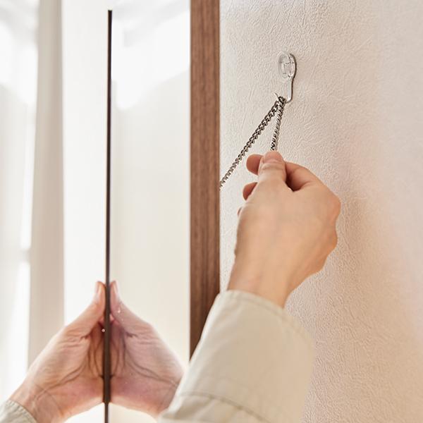 リフェクス(REFEX):ビッグ姿見ミラー 60×150cm (厚み2cm) シルバー細枠