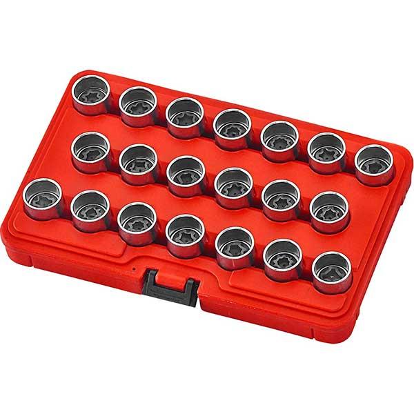 JTCオートツールズ:ホイールロックソケットセット JTC4457(メーカー直送品) 純正のホイールロックボルト用 VW用