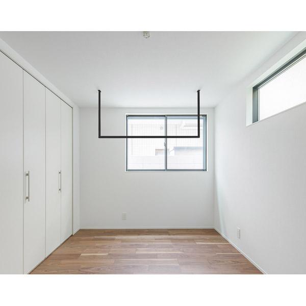 (あすつく) 森田アルミ工業(morita):天井付け物干し kacu ブラック U字Sサイズ KAC146U-BK 室内物干 部屋干し インテリア