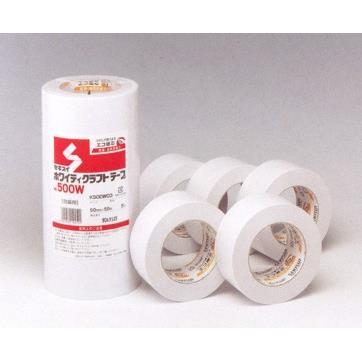 積水マテリアル:ホワイティクラフトテープ #500W 38x50M 60巻入り #500W3850 セキスイ 積水 ホワイティクラフト ＃500W
