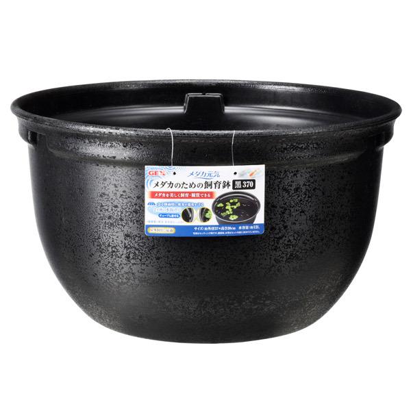 ジェックス メダカ元気 メダカのための飼育鉢 黒370 アクアリウム めだか 水槽 鉢 飼育 人気急上昇 屋外 容器 はち