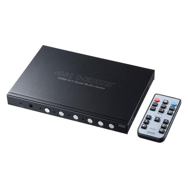 サンワサプライ:4入力1出力HDMI画面分割切替器(4K対応) SW-UHD41MTV