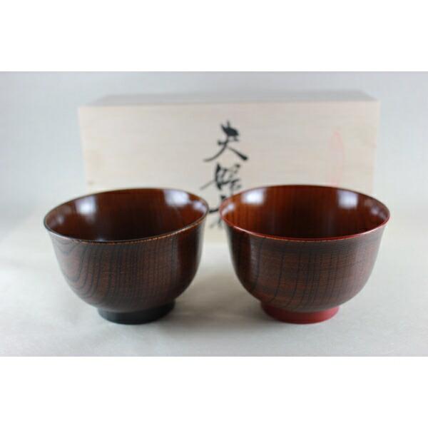 浅田漆器工芸:欅名人芸夫婦椀 AS1-7(メーカー直送品) 石川県山中浅田漆器工芸 AS1-7