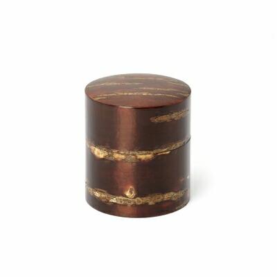 藤木伝四郎商店:桜皮茶筒 総皮 平 無地皮 FK30200(メーカー直送品) 秋田 角館 伝四郎 FK30200
