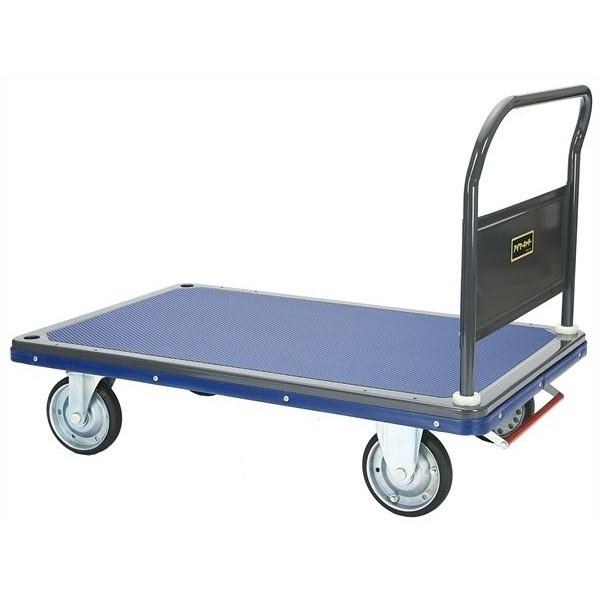 (法人限定)石川製作所:ピン式フットブレーキ付き固定ハンドル台車 516K(メーカー直送品)(車両制限)(車上渡し)(地域制限有) 台車 運搬 作業