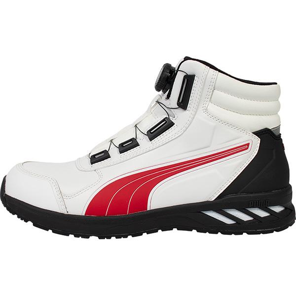 Puma ボアシステム 安全靴 ホワイト/レッド ポイント15倍！5/25まで／(あすつく) PUMA(プーマ):RIDER 2.0 DISC MID