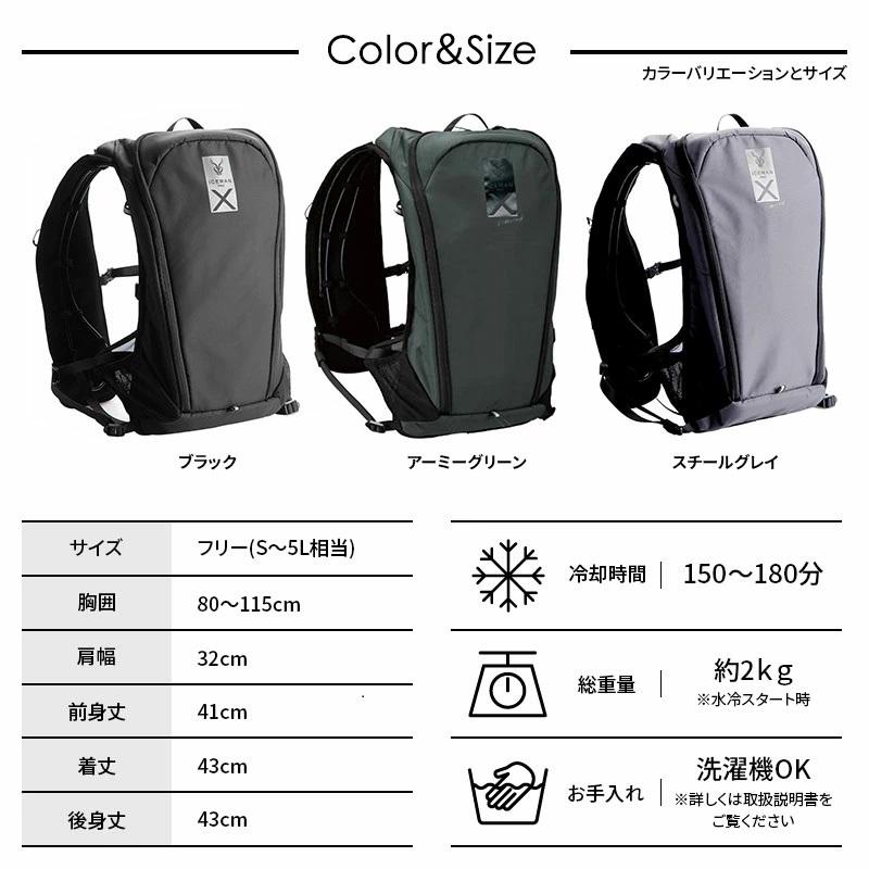 【最新モデル】アイスマンプロXⅡ　ブラック　オリジナルクールフェイスタオルセット 最新モデル】アイスマンプロXⅡブラックオリジナルクール