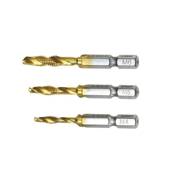 JEFCOM(ジェフコム):タップ&ドリル (チタンコーティング) TPD-T456RH チタンコーティング で耐摩耗性、耐腐食性UP3本セット