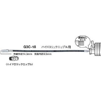 Trusco トラスコ中山 ｔｒｕｓｃｏ グリスガン用ホース ４６６ｍｍ G3c 18 グリスガン用ホース ノズル ハイドロリックニップル用 Tr イチネンネットmore 通販 Yahoo ショッピング