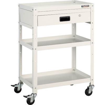 TRUSCO(トラスコ中山):ＴＲＵＳＣＯ　ラビットワゴン　６００Ｘ４００　引出１段付　Ｗ色 RBW-963V オレンジブック