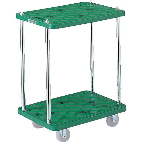 TRUSCO(トラスコ中山):樹脂製台車ルートバン2段式 500X370 MP-502 オレンジブック 5042542