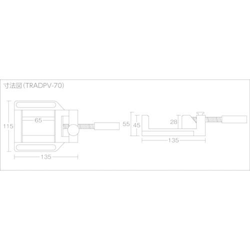 TRUSCO(トラスコ中山):木工用高速バイス幅70mm 最大口開き65mm TRADPV-70 TRADPV70  オレンジブック 8369066｜cocoterracemore｜02