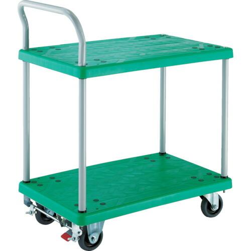 TRUSCO(トラスコ中山):樹脂台車グランカート折畳式簡易2段 TP-8014A(メーカー直送品) オレンジブック 8564218 樹脂台車 グランカート 固定 900×605 ウレタン トラスコ中山 4893255