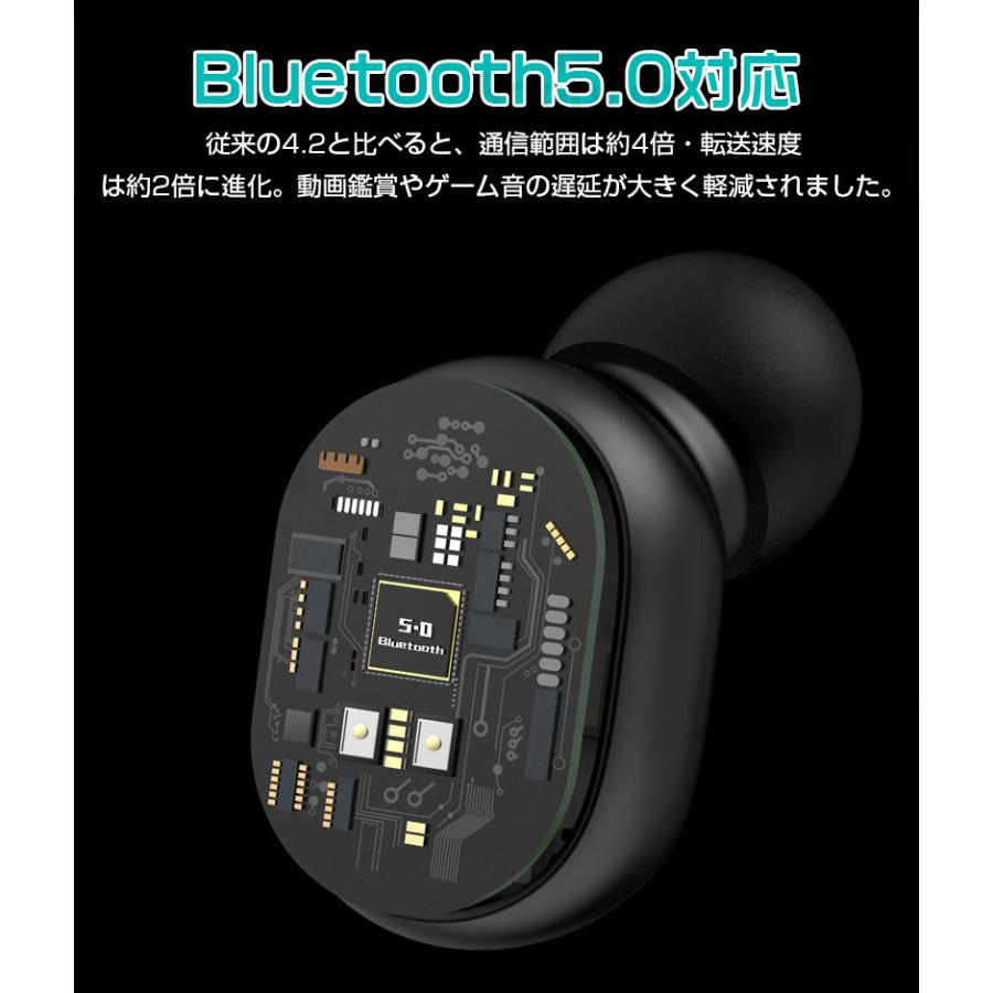 Bluetooth5.0 イヤホン ノイズキャンセリング ワイヤレスイヤホン Android iPhone 防水 カナル型 ワイヤレスイヤホン ブルートゥース 小型 軽量 会議 テレワーク｜cocoto-case｜09